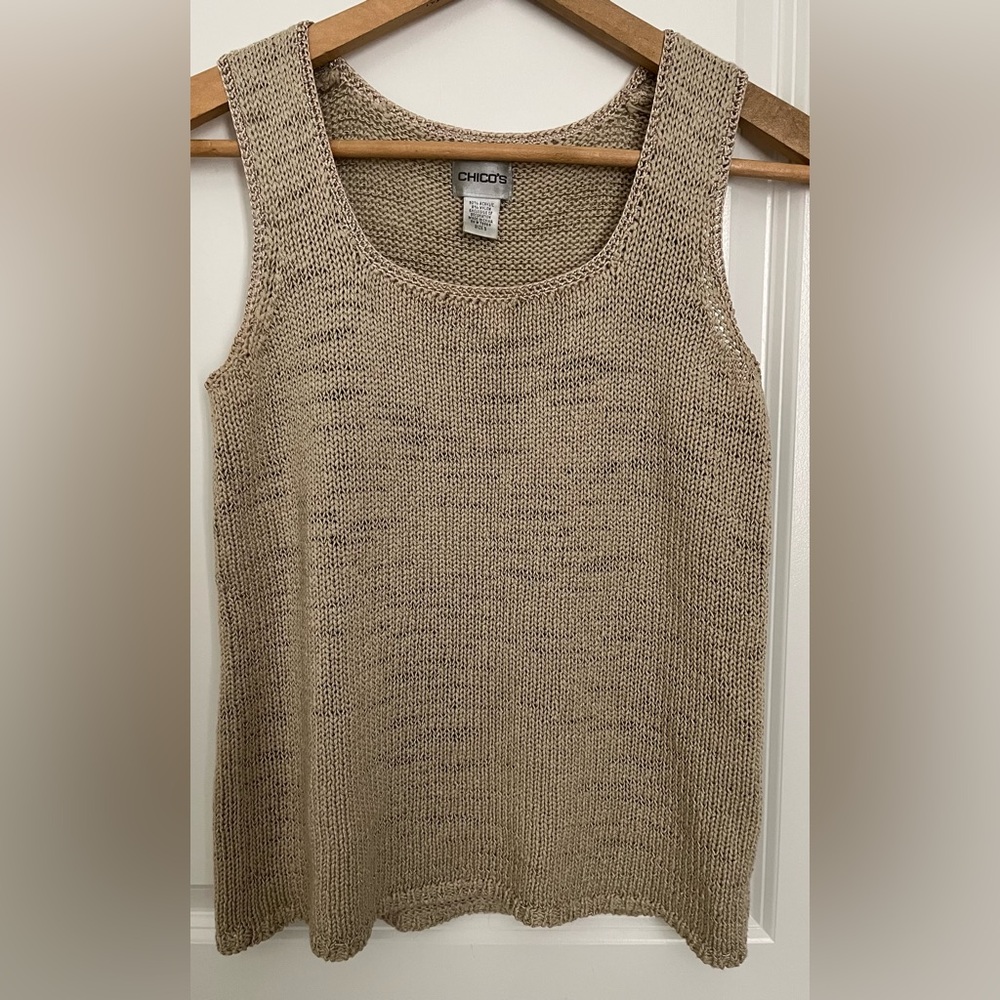 Chico's Tan Knit Tank Top